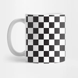 Black and white checkered pattern Mug